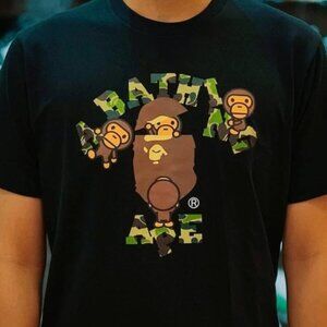 BAPE T Shirt ABC Camo College Milo – NEW